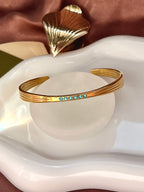 Bangle karkötő-türkiz cirkónia köves